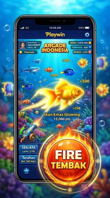 Tampilan aplikasi Playwin yang menarik dan mudah digunakan.